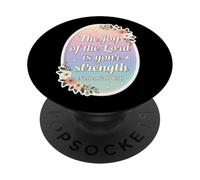 Message de la Femme chrétienne : « La Joie du Seigneur est Votre Force » PopSockets PopGrip Adhésif