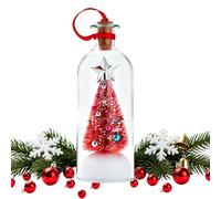 Message de Noël dans une Bouteille Décor de Bouteilles avec Paysage Enneigé | Ornement pour Sapin de Noël avec Message Fête Anniversaire Maison Fenêtre Entrée Cheminée