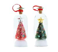 Message De Noël dans Une Bouteille, Décoration De Noël Enregistrable avec Message Vocal, Bouchon Jouable, Sapins en Brosse À Bouteille, Scène Enneigée dans Une Bouteille Nostalgique (#a+#b)