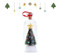 Message de sapin de Noël enregistrable dans une bouteille, cadeau d'ornement pour arbre de Noël, décoration d'arbre en verre enregistre la voix de votre tout-petit, une scène sentimentale avec
