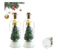 Message de sapin de Noël enregistrable dans une bouteille, cadeau d'ornement pour arbre de Noël, décoration d'arbre en verre enregistre la voix de votre tout-petit, une scène sentimentale avec scène