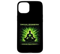 Message de symétrie virtuelle de l'art de méditation Cosmique éternité Coque pour iPhone 15 Plus