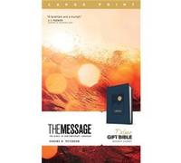 Message Deluxe Gift Bible Large Print Navy by Eugene H Peterson Eugene H Peterson (Auteur)
