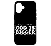 Message d'encouragement « God is Bigger Christian Faith » Coque pour iPhone 16