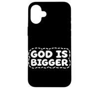 Message d'encouragement « God is Bigger Christian Faith » Coque pour iPhone 16 Plus