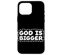 Message d'encouragement « God is Bigger Christian Faith » Coque pour iPhone 16 Pro Max