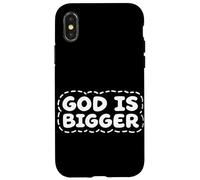 Message d'encouragement « God is Bigger Christian Faith » Coque pour iPhone X/XS
