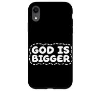 Message d'encouragement « God is Bigger Christian Faith » Coque pour iPhone XR