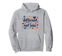 Message différent Not Less Special Education Inclusion Sweat à Capuche, Unisexe pour Adultes, Gris Chiné, L