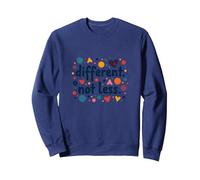 Message différent Not Less Special Education Inclusion Sweatshirt, Unisexe pour Adultes, Bleu Marine, M