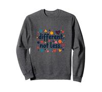 Message différent Not Less Special Education Inclusion Sweatshirt, Unisexe pour Adultes, Chiné Foncé, XL