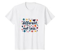 Message différent Not Less Special Education Inclusion T-Shirt, Enfant, Blanc, 12 Ans