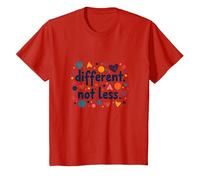 Message différent Not Less Special Education Inclusion T-Shirt, Enfant, Rouge, 10 Ans