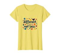 Message différent Not Less Special Education Inclusion T-Shirt, Femme, Citron, XXL