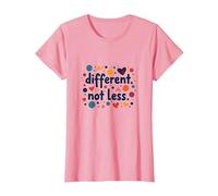 Message différent Not Less Special Education Inclusion T-Shirt, Femme, Rose, L
