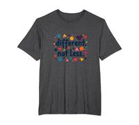 Message différent Not Less Special Education Inclusion T-Shirt, Homme Grandes Tailles, Chiné Foncé, 4X Tall