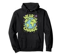 Message du mouvement écologique « Wear the Change World Earth » Sweat à Capuche
