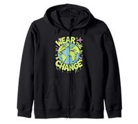 Message du mouvement écologique « Wear the Change World Earth » Sweat à Capuche