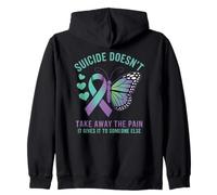 Message émotionnel anti-suicide papillon Sweat à Capuche