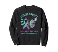 Message émotionnel anti-suicide papillon Sweatshirt