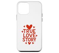 Message en Forme de cœur True Love Story Coque pour iPhone 12 Mini