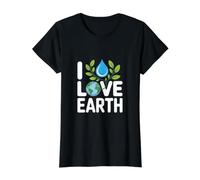 Message environnemental I Love Earth T-Shirt Graphique avec Valeur