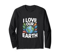 Message environnemental « I Love Our Earth » Manche Longue