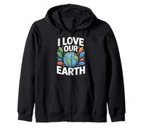 Message environnemental « I Love Our Earth » Sweat à Capuche