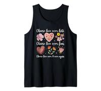 Message floral « Choose Love Over Hate Fear Again » Débardeur