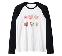 Message floral « Choose Love Over Hate Fear Again » Manche Raglan