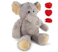 Message in a Cuddle Câlins avec Votre Message Vocal [Microphone + MP3] | Peluche Éléphant 45cm | Enregistreur Vocal Inc. | Votre Propre Voix | Présent: Valentine - Anniversaire - Fête des Mères
