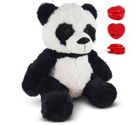 Message in a Cuddle Câlins avec Votre Message Vocal [Microphone + MP3] | Peluche Panda 45cm | Enregistreur Vocal Inc. | Votre Voix | Présent: Valentine - Anniversaire - Naissance - Fête des Mères