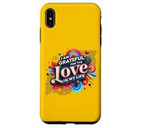 Message inspirant « I Am Grateful for The Love in My Life » Coque pour iPhone XS Max