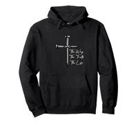 Message inspirant The Way The Truth The Life Sacrifice Sweat à Capuche