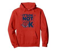 Message « It's OK Not to Be OK Mental Health Men Empowering » Sweat à Capuche, Unisexe pour Adultes, Rouge, S