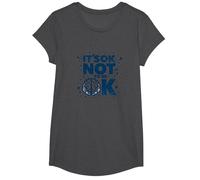 Message « It's OK Not to Be OK Mental Health Men Empowering » T-Shirt, Fille, Chiné Foncé, XS