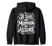 Message Maman qui Assure Motif Fête des Mères Citation Maman Sweat à Capuche