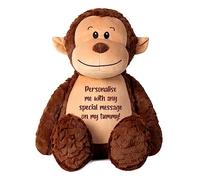 Message personnalisé Singe | Souvenir commémoratif de deuil | Ours en peluche doux et luxueux | Cadeau personnalisable | 42 cm de haut