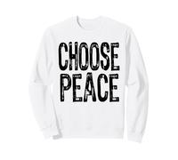 Message Politique rétro des années 80 « Choose Peace » Sweatshirt