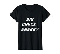 Message Positif Big Check Energy Inner Strength Hustler T-Shirt Graphique avec Valeur, Femme, Noir, M