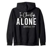 Message Spirituel 'en Christ Seul' en Typographie Moderne Sweat à Capuche