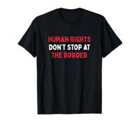 Message sur la frontière des Droits de l'homme Rouge et Blanc T-Shirt