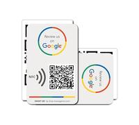 MESSAGENES | Carte Avis Google QR et NFC | Carte NFC Google Avis | PACK 2 Unités 12 x 8 cm | 2 Côtés | Plaque Google QR et NFC + INFO | Obtenez des Avis Facilement| Améliorez votre Classement Avis