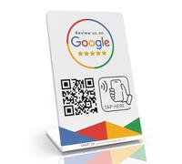 MESSAGENES Review Tap Stand for Google Reviews - 1-Stand - QR & Tap NFC Stand - Passez votre avis sur Google Tap Stand - iPhone & Android - Boost My Reviews Stand - Configurer à la maison (1 support)