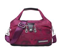 Messager antivol : sac à bandoulière avec plusieurs poches, sacs de type portefeuille imperméable, organiseur sécurisé avec fermeture éclair cachée | Accessoire de voyage décontracté pour femme, Rose