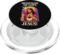Messager de l'amour Jésus Vibrant Pop-Art chrétien Vintage PopSockets PopGrip pour MagSafe