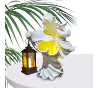 Messager de l'enfer avec Lanterne - Décoration de Statue de Fantôme Effrayant en Résine LED Vintage,Lanternes effrayantes de décorations d'halloween, pour la Maison à l'extérieur de la Cour, pelouse,