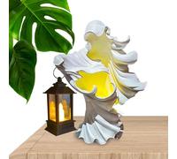 Messager de l'enfer avec Lanterne,Décoration de Statue de fantôme Effrayant LED - Statues de sorcière LED pour la Maison à l'extérieur de la Cour, pelouse, fête de Jardin, décorations d'halloween