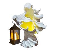Messager de l'enfer avec Lanterne | Décoration fantôme en résine Vintage | Lanternes effrayantes de décorations d'halloween, pour la Maison à l'extérieur de la Cour, pelouse, fête de Jardin