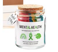 Messages positifs dans un bocal - Messages positifs dans une bouteille - Pot de soutien émotionnel, cartes de soutien émotionnel pour soulager le stress et encourager le bien-être